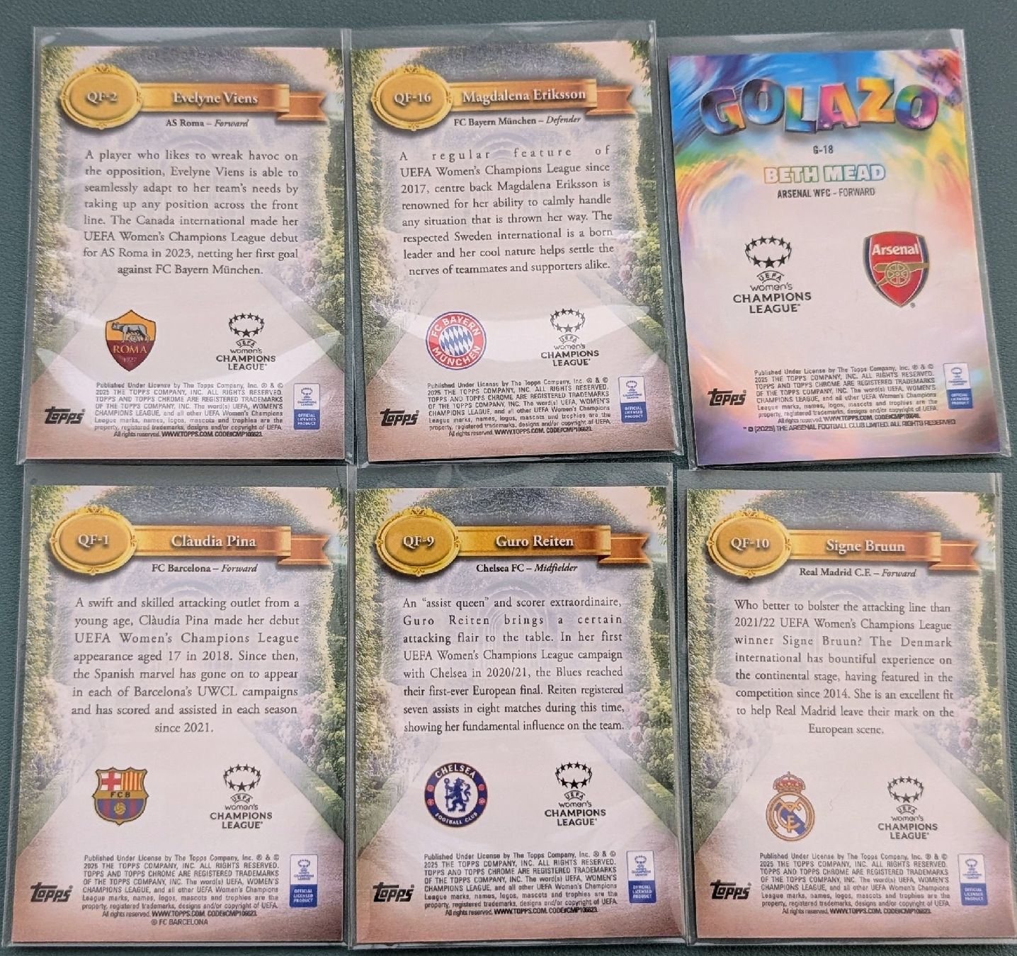 Topps Sammelbilder & Trading cards: Topps Chrome UWCL 2024/25 – 6x Insert Set – – Neu (gemäss Beschreibung) aus Zürich von Milk-and-Chicken 1