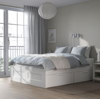 Full bed set: IKEA BRIMNES 160x200 + base + mattress