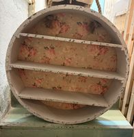 Vintage Shabby Chic Regal, rund mit Blumenmuster, Top!