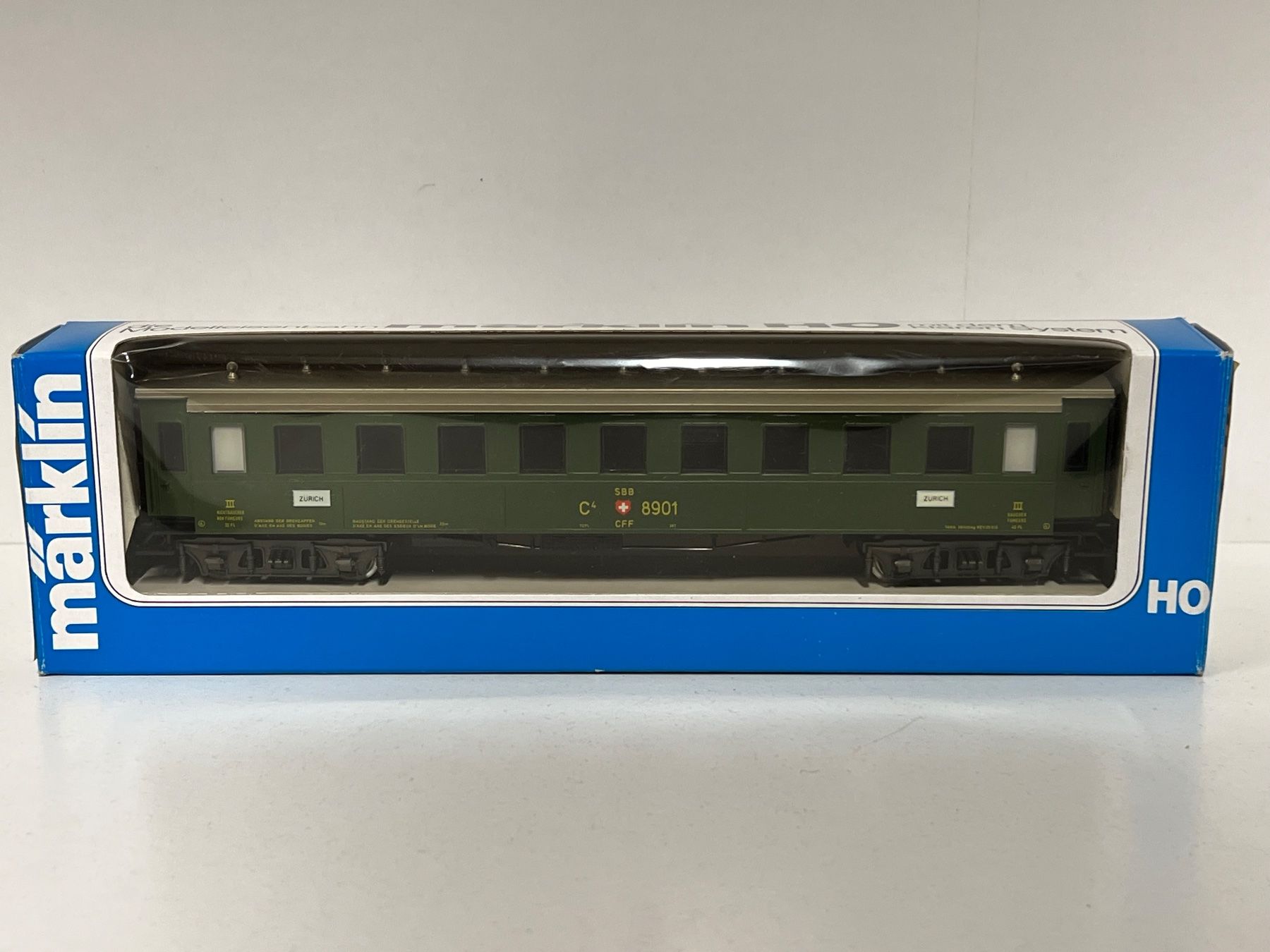 Märklin Modellini di ferrovie: Märklin 4138 H0  Schweizer Oldtimer-Personenzug SBB 3Kl. – Nuovo e nell'imballaggio originale da Geroldswil venduto da TopTrain54