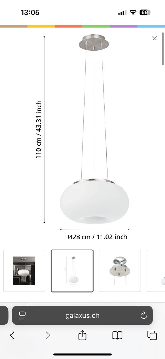 Eglo Lampadari & plafoniere: Pendellampe EGLO Optica – Nuovo e nell'imballaggio originale da Bern venduto da Bestchruggler1 3