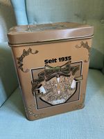 Hügli Blechdose braun Vintage Design guter Zustand