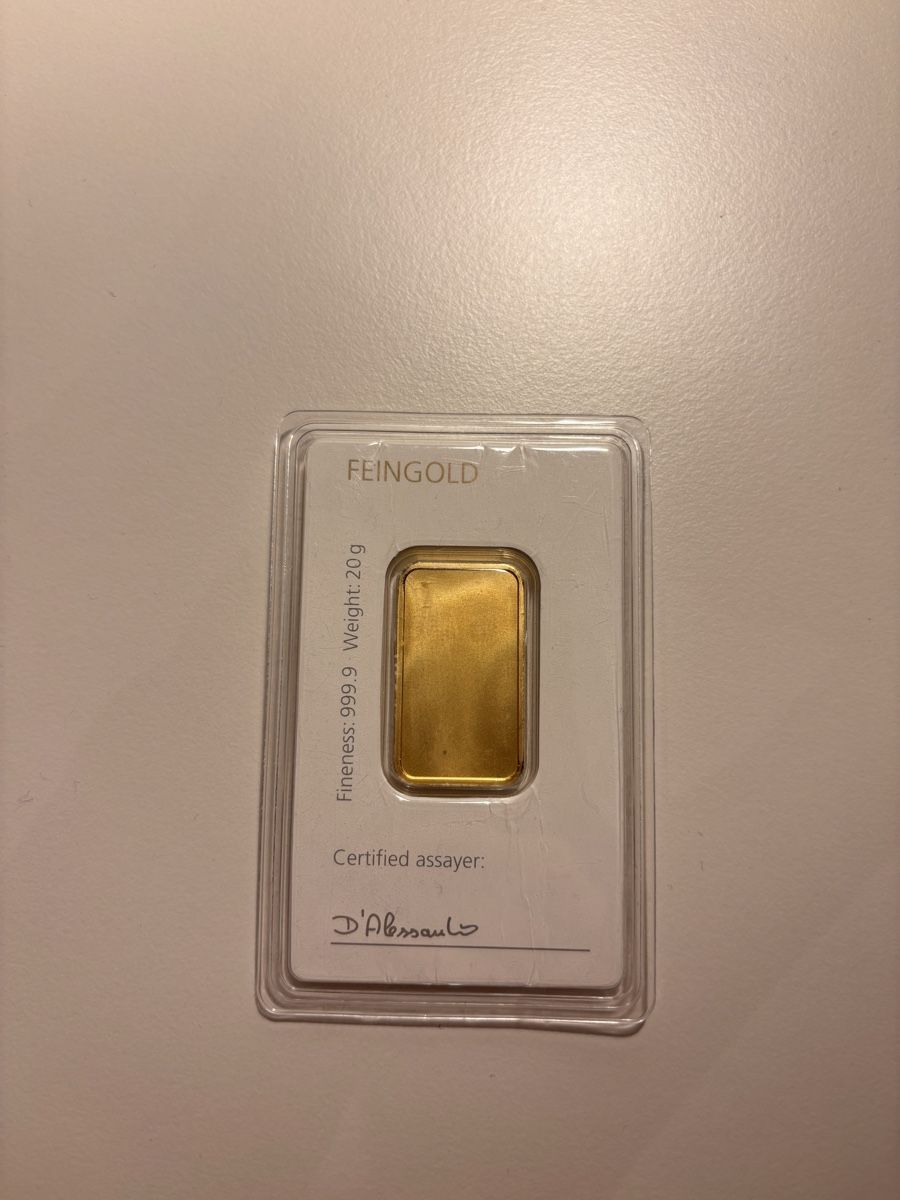 Edelmetalle: Goldbarren 20 Gramm – Neu (gemäss Beschreibung) aus Urtenen-Schönbühl von MarkBlatter 1