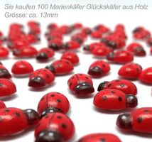 Dekoration Sommer Marienkäfer Basteln (Packung a 100 Stk.)