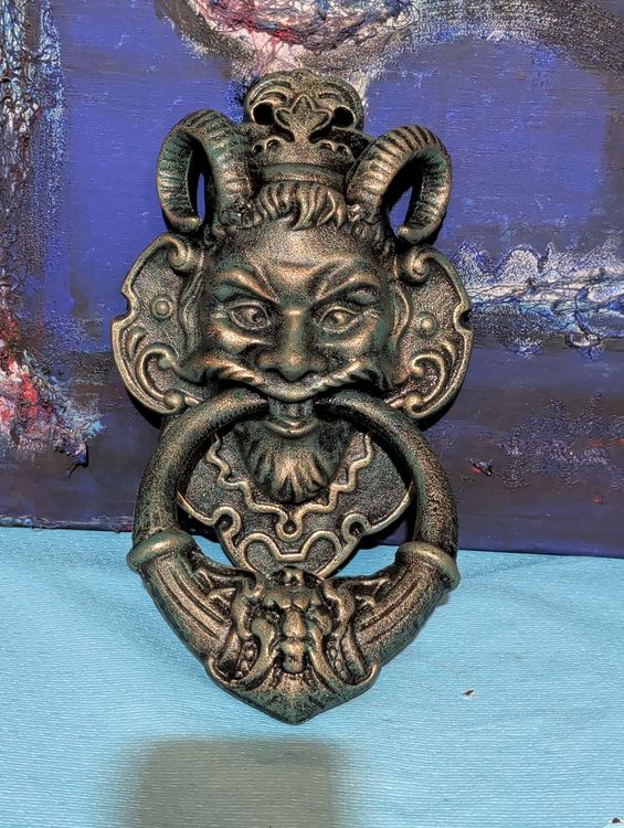 Moritz Türklopfer Fledermaus – Gusseisen Antik, Rustikaler Barockstil, 18 X 6 X 5 Cm, 0,5 Kg, Für Haustür, Hoftor & Baumhaus, Ohne Befestigungsmaterial
