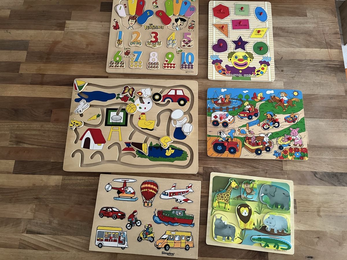 Puzzle: Sechs gebrauchte Holz Puzzles  – Usato da Wettingen venduto da epe_9vbf