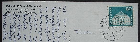 Cartoline postali: LÖTSCHENTAL Fafleralp – Usato da Jona venduto da philajona 1