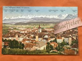Ansichtskarte Biel Totalansicht gelaufen 1916 Zustand gut