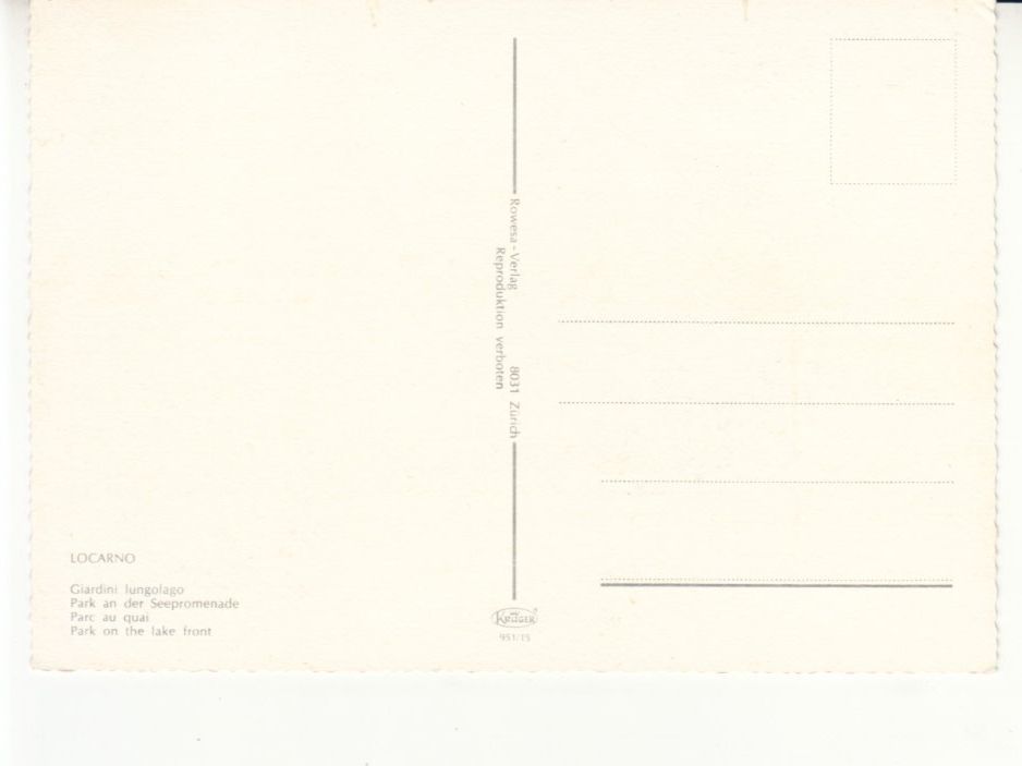 Cartoline postali: Locarno ca. 1960 – Usato da Bürglen TG venduto da StampGraf 1