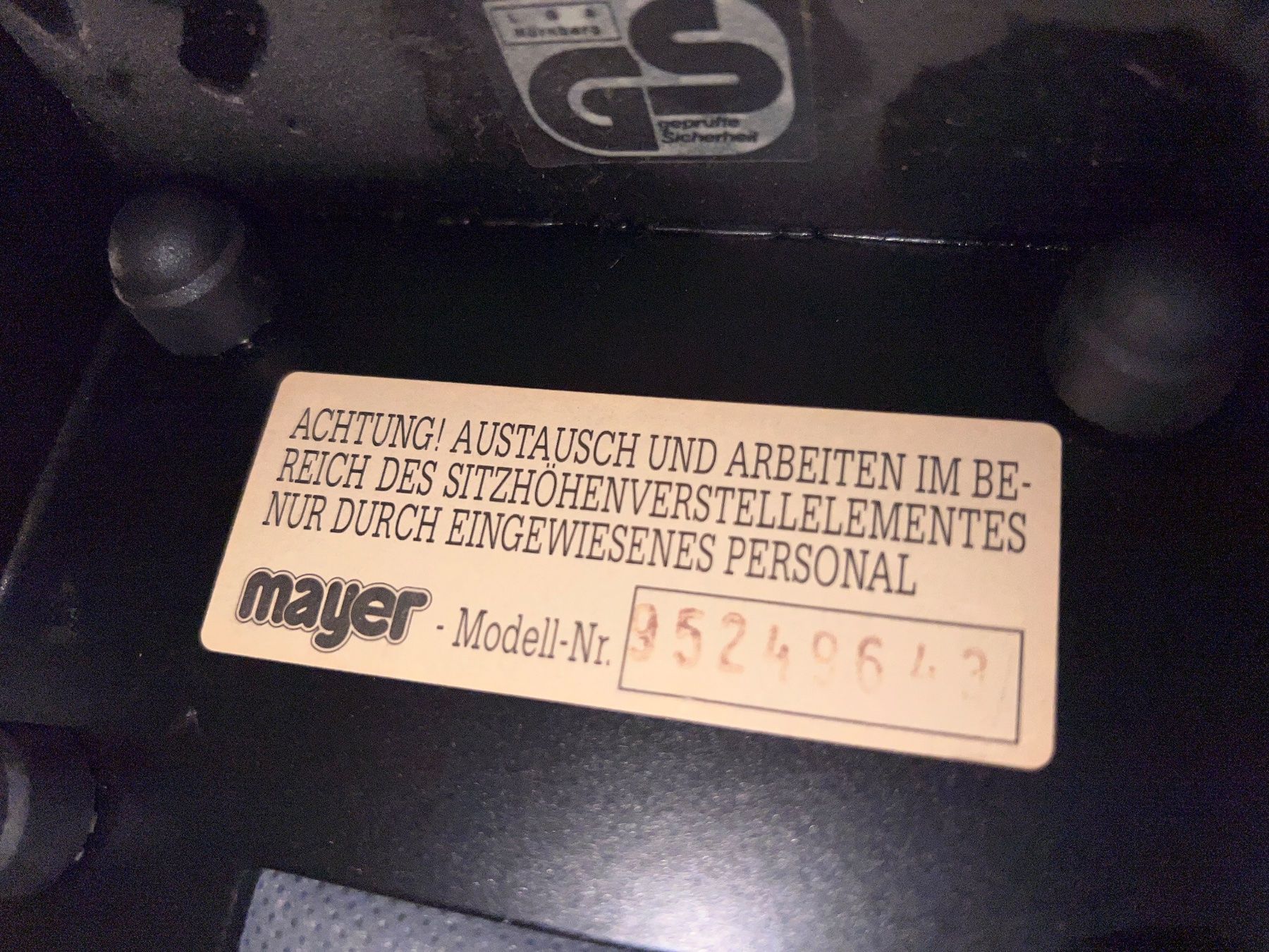 Sedie: Mayer Bürostuhl, Echtleder schwarz – Usato da Winterthur venduto da Photonik 3