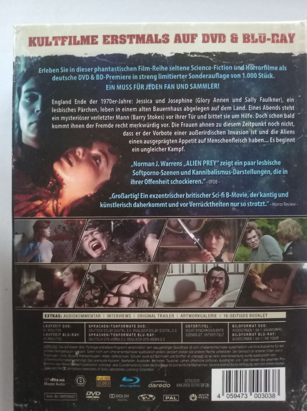 Tutti i DVDs: Alien Prey - Limited Vintage Edition, uncut HD Version – Usato da Tann venduto da Veebee6 1