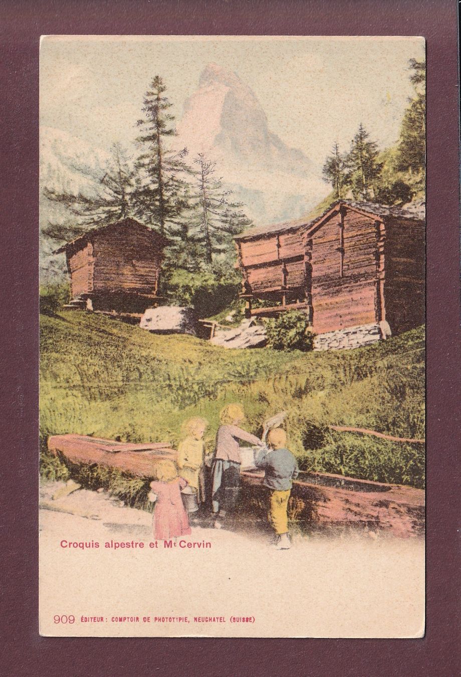 Cartoline postali: MAZOTS et CERVIN - CPN – Usato da Pully venduto da nicecards