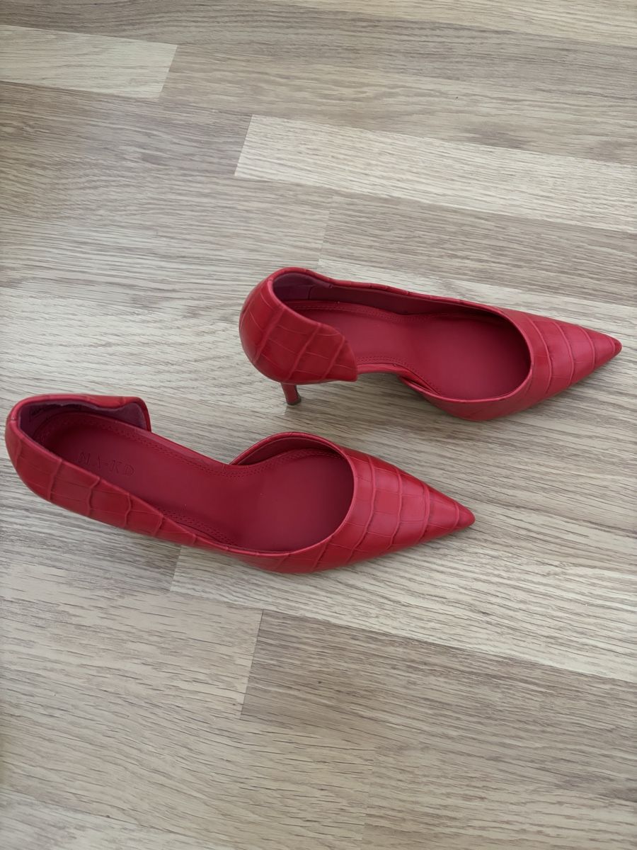 Na-kd Scarpe da donna: NA-KD Pumps rot Kroko-Optik Gr. 37,5  – Nuovo (secondo la descrizione) da Tann venduto da Dina.q