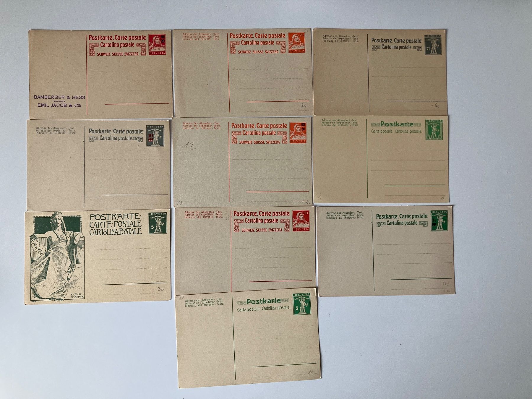 Tutti i francobolli: 10 verschiedene alte Postkarten ** ungelaufen – Usato da Baar venduto da Ramona10