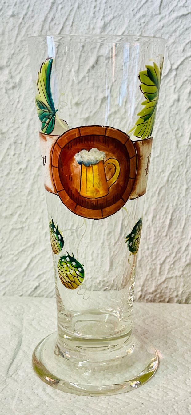 Bicchieri: Bierglas mit Emaillemalerei – Usato da Kandergrund venduto da honey-art_and_more