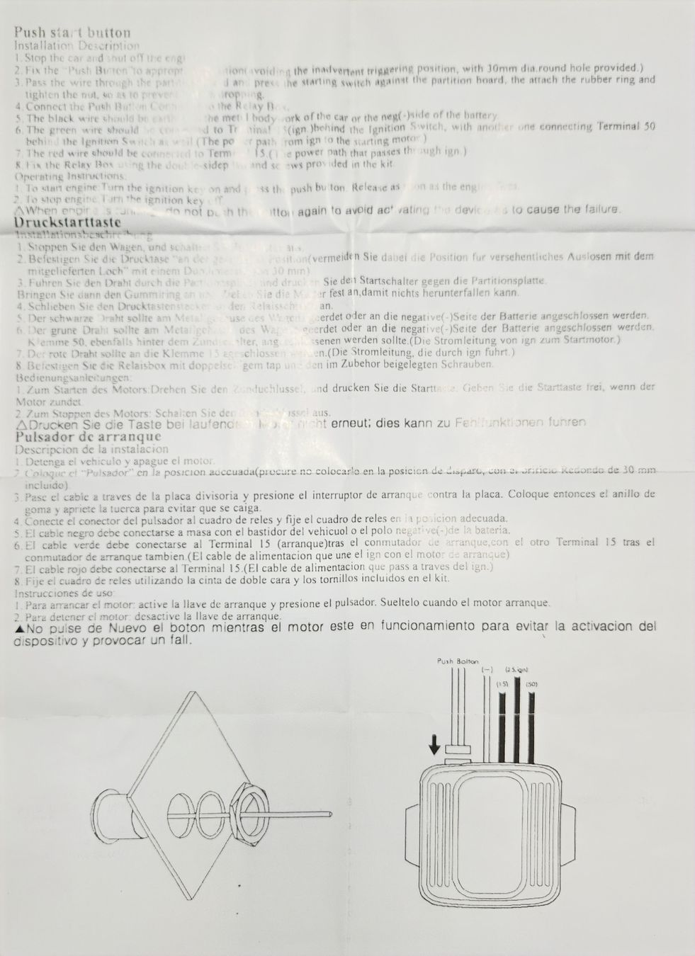 Tutti pezzi di ricambio auto: PIVOT Illumi Starter beleuchteter Startknopf neu – Nuovo e nell'imballaggio originale da Gibswil venduto da Dapi 4