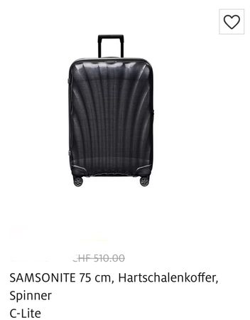 Samsonite C-Lite Koffer 75cm 2.5kg Schwarz