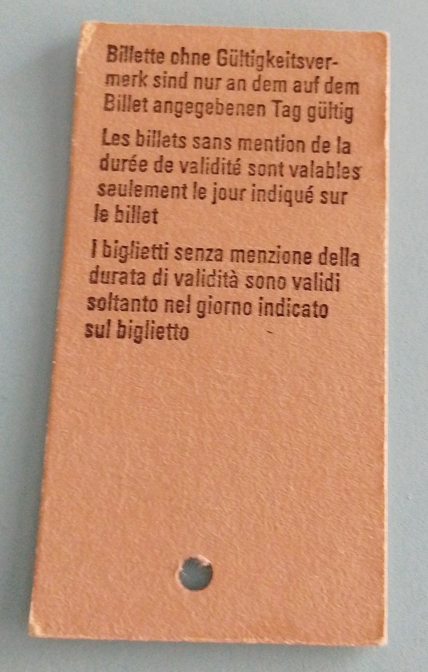 Biglietti: Billette Schweiz Avenches Faoug 2. Kl. 4128 – Usato da Wohlen AG venduto da salamanderspielwaren 1