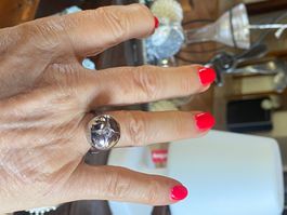 Magnifique bague argentée
