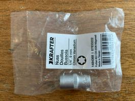 6-kant Nuss 1/4", 9mm, Chrom Vanadium, NEU