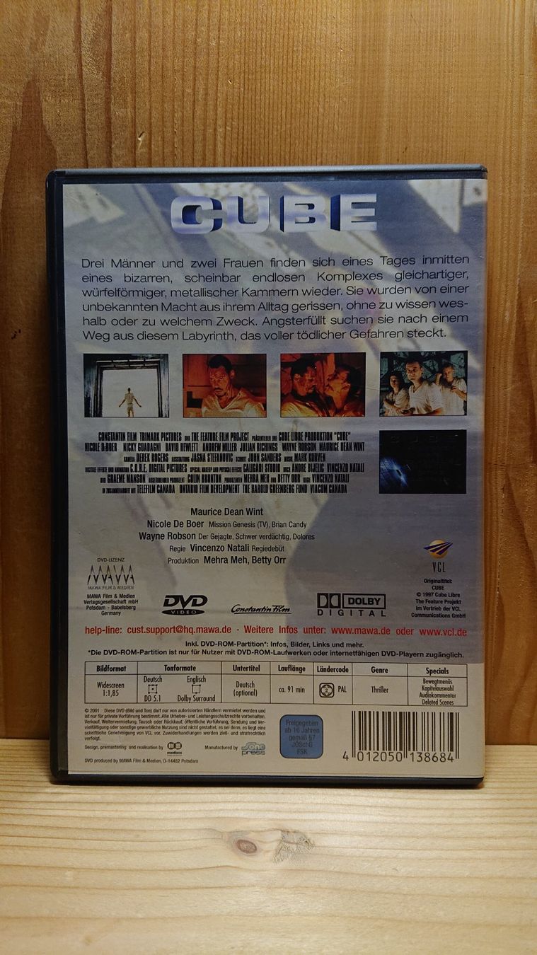 Tutti i DVDs: CUBE 1 bis 3 auf DVD – Usato da Wilderswil venduto da Exebub 2