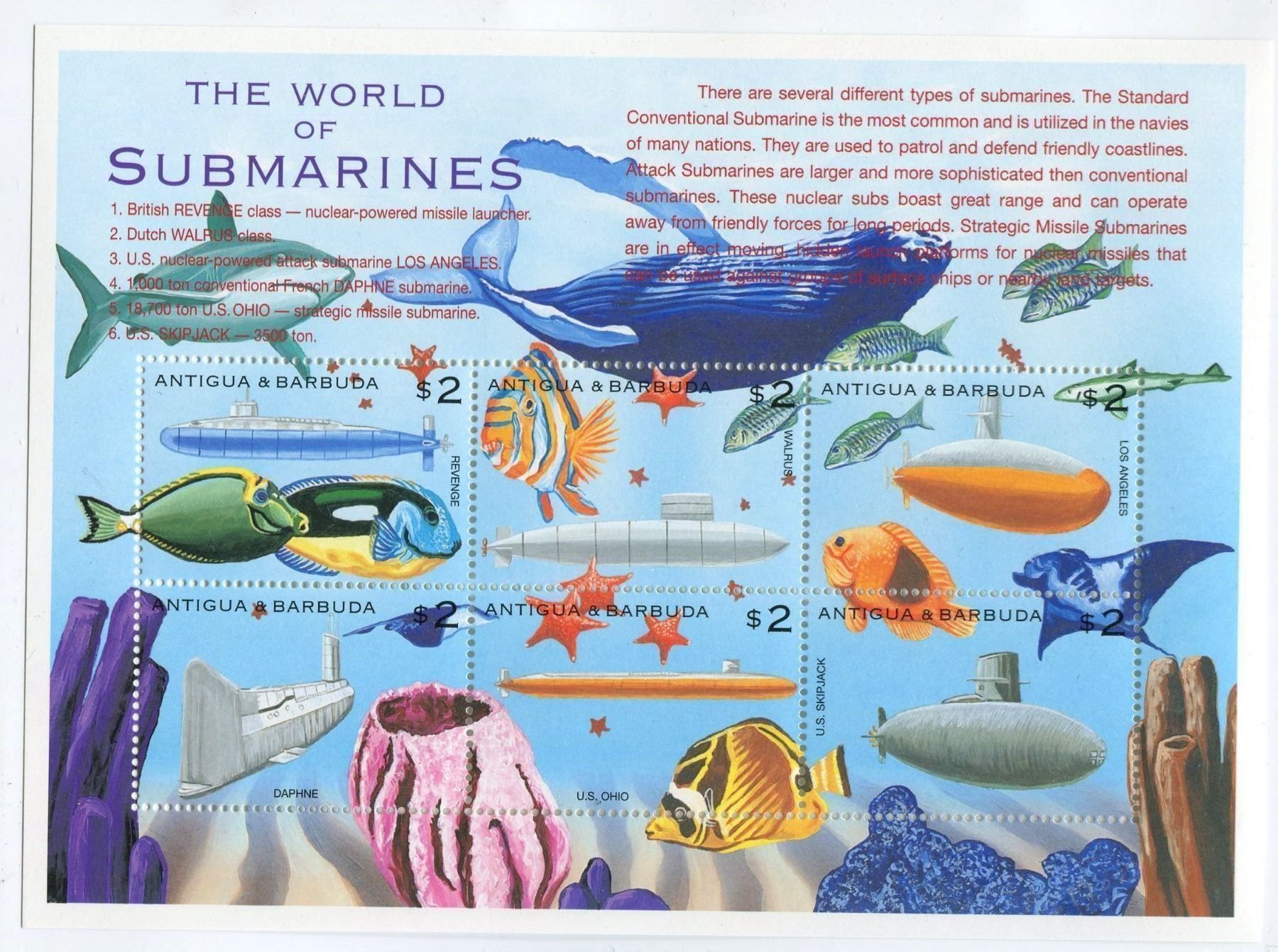 Tutti i francobolli: Block "U-Boote". Antigua und Barbuda. – Nuovo e nell'imballaggio originale da Basel venduto da Butsch5