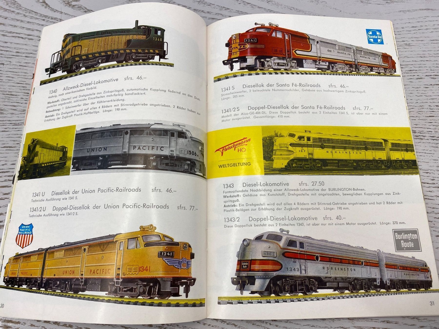 Documenti: Fleischmann Katalog 1962/63 – Usato da Lupsingen venduto da New-Haven 1