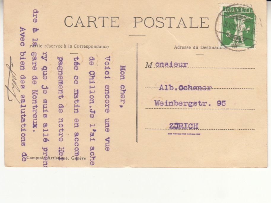 Ansichtskarten: Chillon 1910 – Gebraucht aus Bürglen TG von StampGraf 1