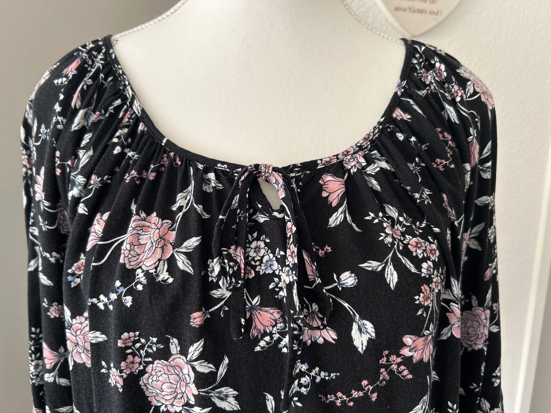 Camicette: Langarm Blusenshirt schwarz mit Muster von Chicorée Gr. M – Usato da Brunnen venduto da Nala2929 2