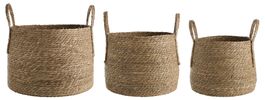 Korb-Set - 3tlg. - Braun