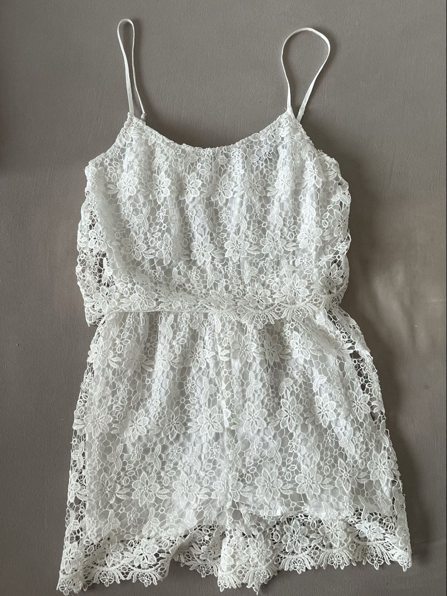 Tute: Damen Kurzoverall Spitze weiss – Usato da Riedholz venduto da lis_q8fn