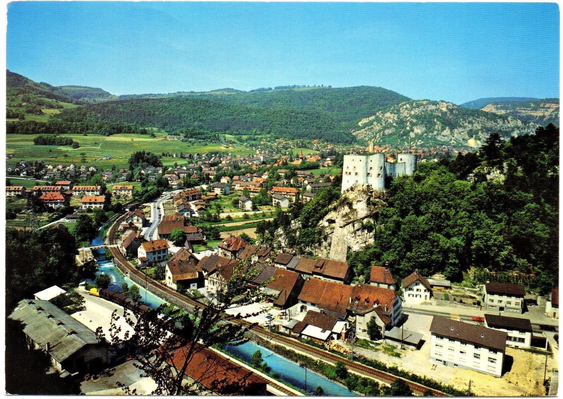 Cartoline postali: KLUS-BALSTHAL Flugaufnahme – Usato da Jona venduto da philajona