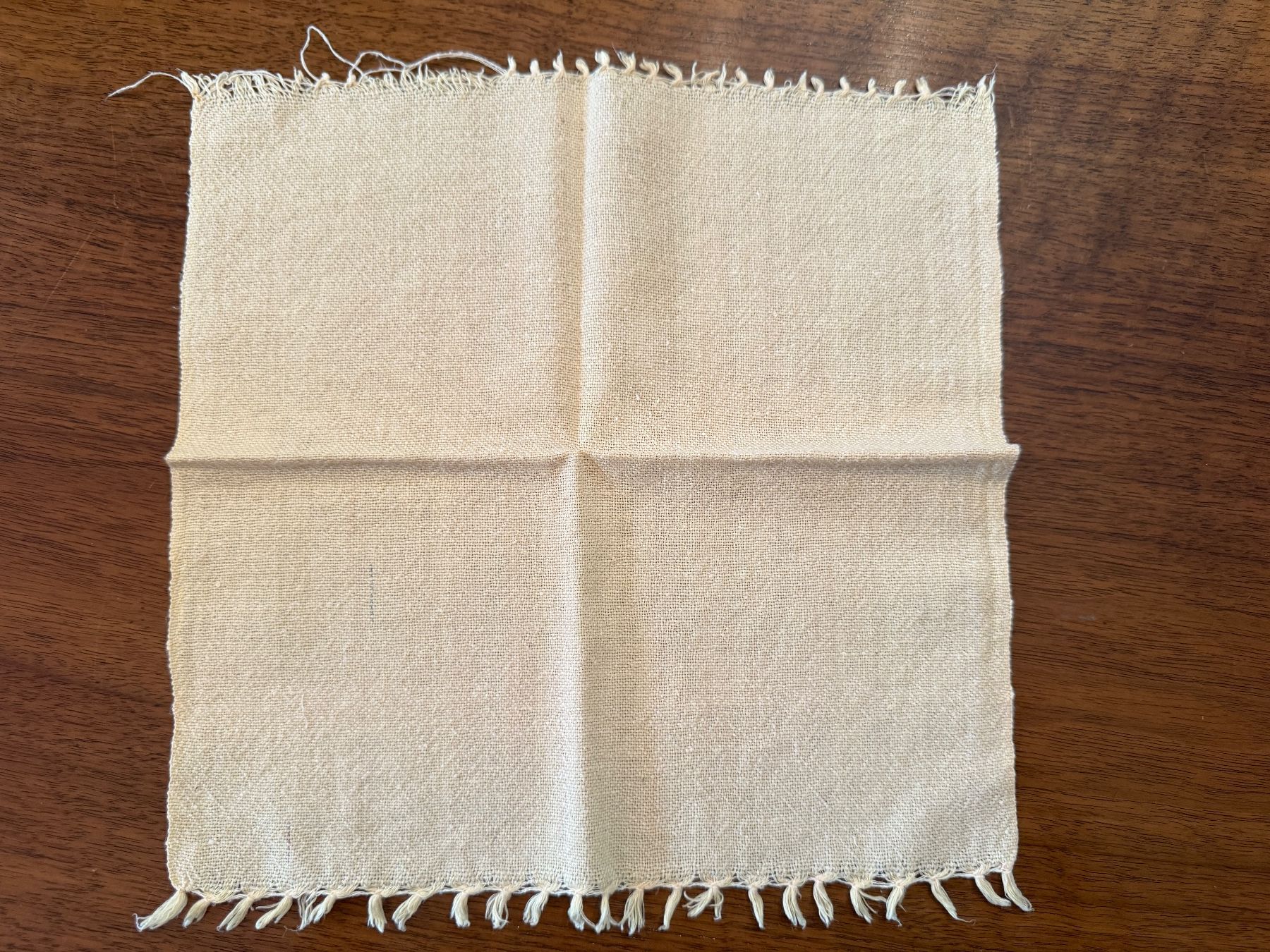 Tovaglioli: 5 Leinen-Servietten mit Fransen 25x25cm – Usato da Erstfeld venduto da Uhu1980 1