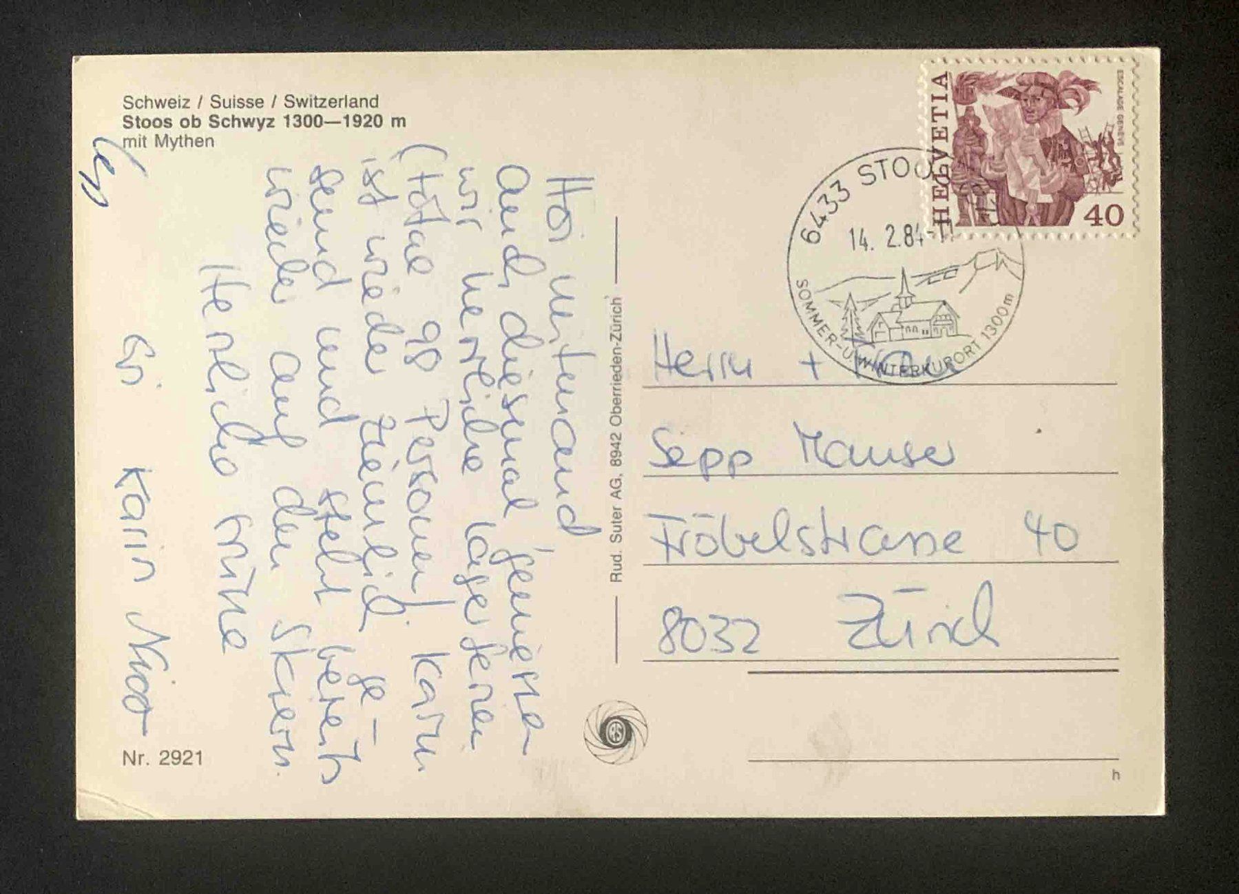 Cartoline postali: AK Stoos ob Schwyz mit Mythen – Usato da Goldau venduto da artelier1 1
