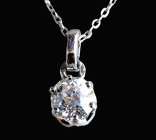 Antiker Diamant 0.72ct Solitär Anhänger aus Platin 950
