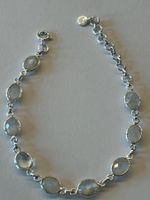 Armband aus Sterling Silber & facettiertem Mondstein