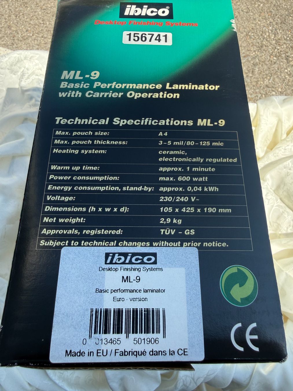 Macchine laminatrici: Laminator Ibico ML-9 - NEU IN OVP – Nuovo e nell'imballaggio originale da Vacallo venduto da cri_229f 5