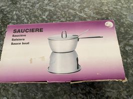 Stövchen - Sauciere   ø 13cm Edelstahl **NEU**