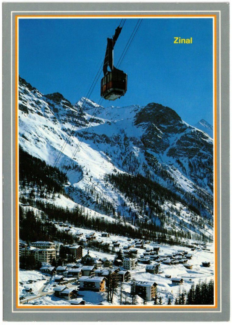 Cartoline postali: Zinal - Luftseilbahn Sorebois – Usato da Binningen venduto da Mountainrider