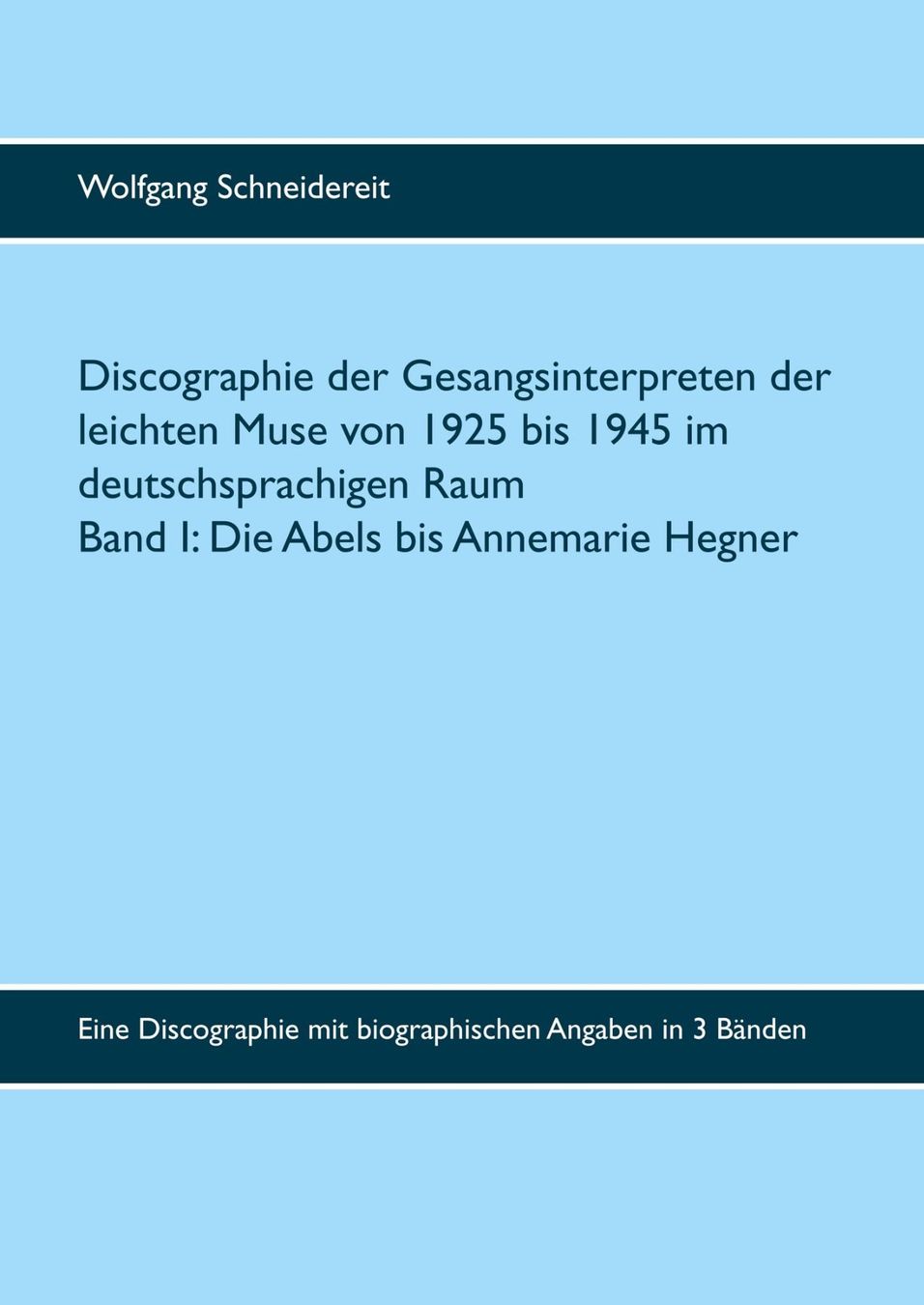 Bücher: Discographie der Gesangsinterpreten – Gebraucht aus Winterthur von Musikmamsell 1