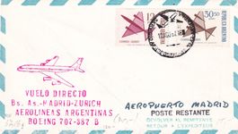 Direktflug Buenos Aires - Madrid - Zürich 12.8.67