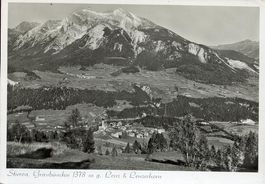 Stierva   GR    gegen Lenz und Lenzerhorn       um 1956