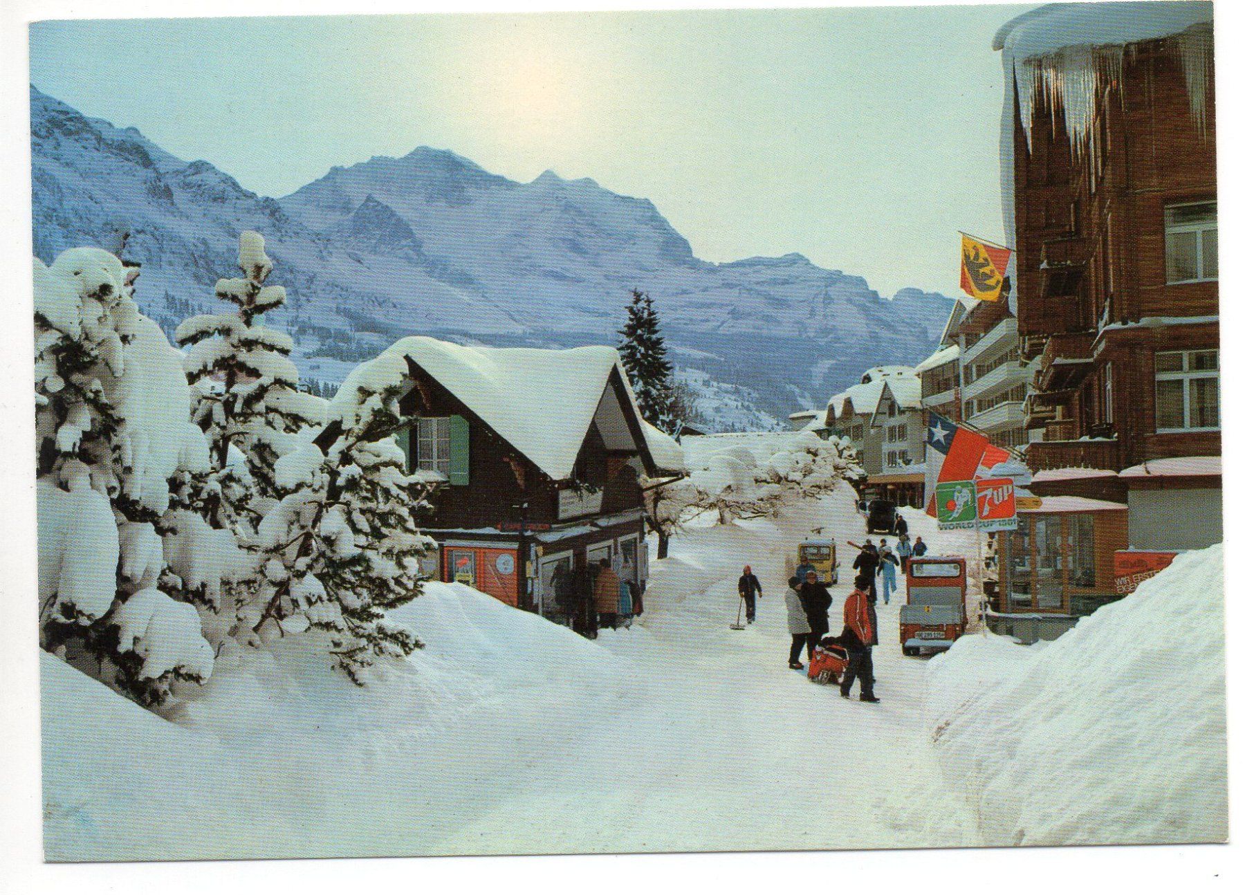 Cartoline postali: WENGEN Dorfstrasse – Usato da Jona venduto da philajona
