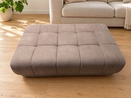Graue Polsterbank / grosser Hocker  150 × 90 cm