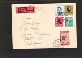 Eilsendung Pro Juventute 21.lV.1954 nach Deutschland