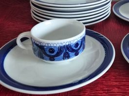 6 tasses 9 assiettes a dessert porcelaine Langenthal C27