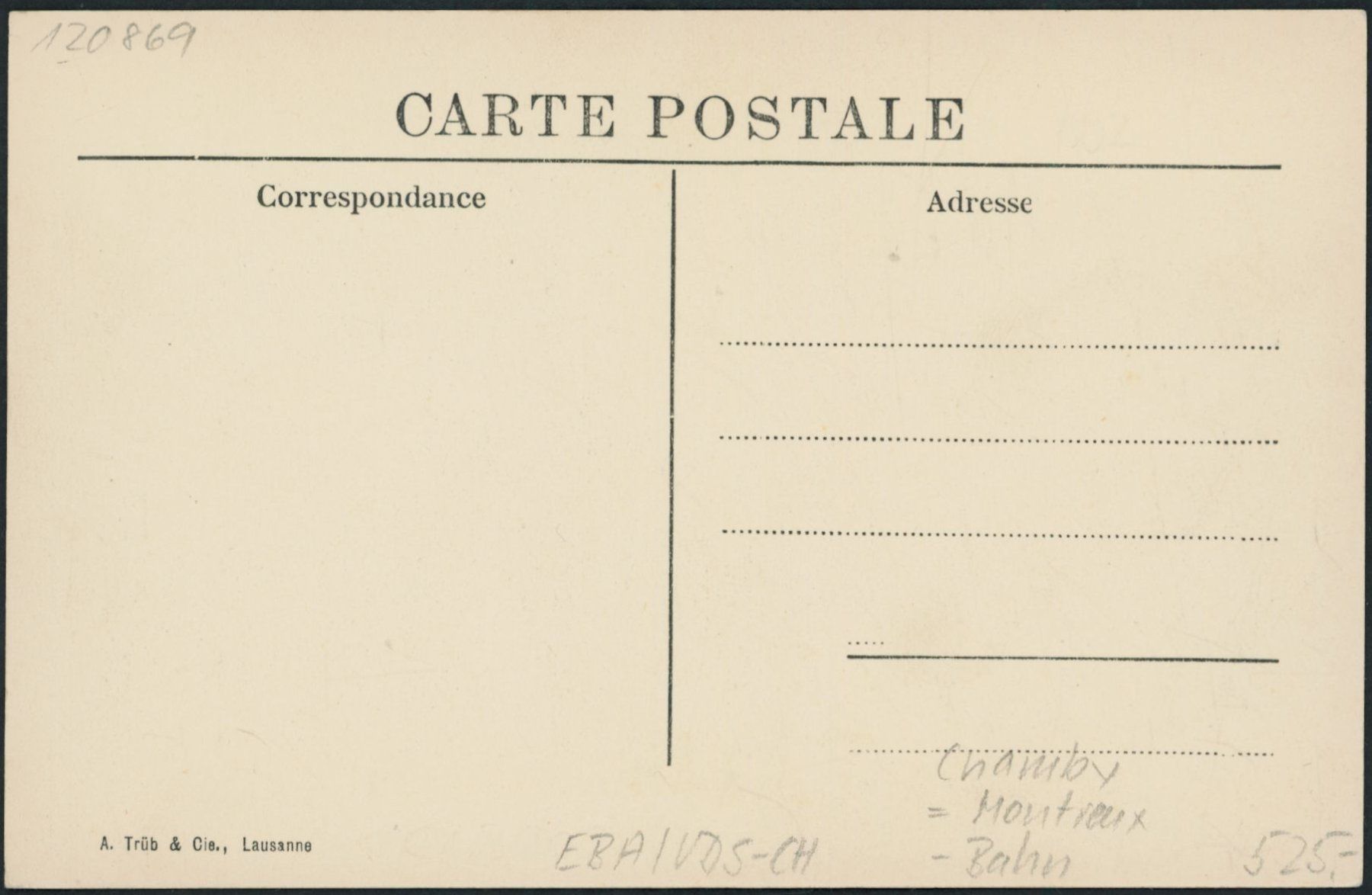 Cartoline postali: VDS Chamby - Bahnhof - Bahn CEV - Montreux – Nuovo (secondo la descrizione) da Schindellegi venduto da dolpitz 1