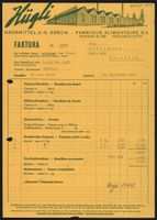 Rechnung Arbon 1942, Hügli Nährmittel 