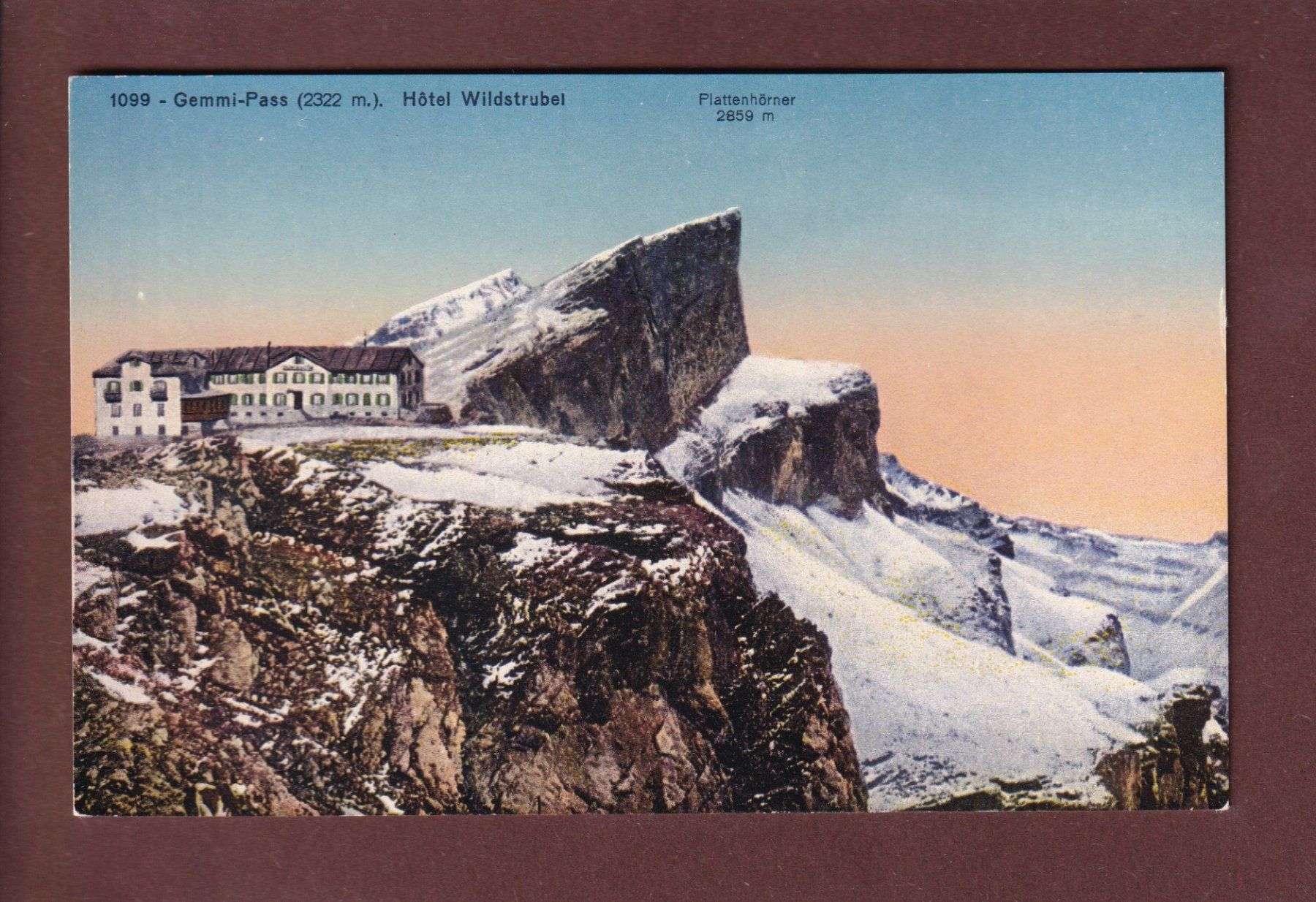 Cartoline postali: GEMMI-PASS - Hotel Wildstrubel – Usato da Pully venduto da nicecards