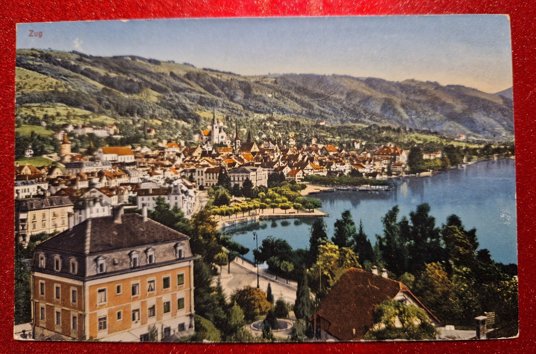 Cartoline postali: Zug, 1916 coloriert. – Usato da Melchnau venduto da Fishel